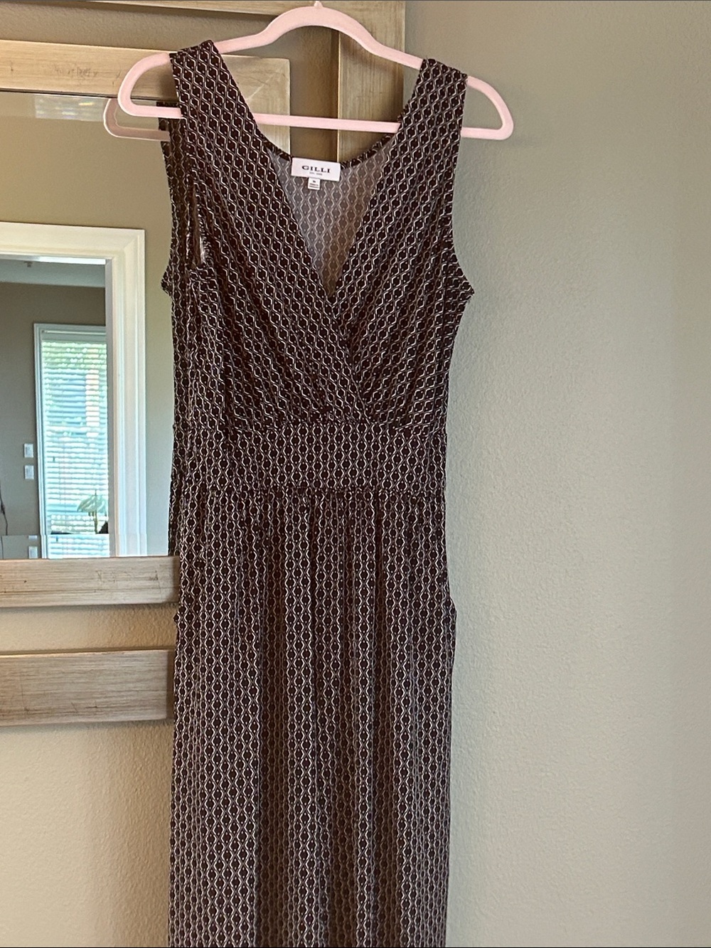 Gilli Black Printed V-Neck Sleeveless Jumpsuit